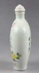 Old Chinese Famille Rose Porcelain Flower And Bird Pattern Snuff Bottle Snuff Bottles photo 1
