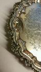 Very Fine Antique Birmingh Hallmarked 1901 Sterling Silver Card Tray Salver Dish Platters & Trays photo 1