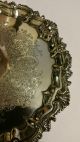 Very Fine Antique Birmingh Hallmarked 1901 Sterling Silver Card Tray Salver Dish Platters & Trays photo 4