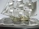 The Sailboat Of Silver960 Of The Japan.  140g/ 4.  97oz.  3masts.  Takehiko ' S Work. Other Antique Sterling Silver photo 10