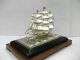 The Sailboat Of Silver960 Of The Japan.  140g/ 4.  97oz.  3masts.  Takehiko ' S Work. Other Antique Sterling Silver photo 2