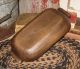 Handled Dough Bowl Table Centerpiece - Primitive Decor Hand Carved Wood Style Primitives photo 5