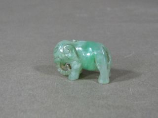 Fine Antique Small Chinese Carved Jade Elephant photo