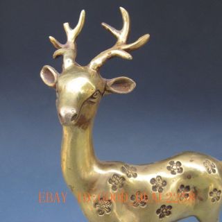 Chinese Brass Hand - Carved Deer Statue photo
