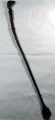Egyptian Pharaohs Head Camel Whip Antique Silver Inlay Horn,  Leather Riding Crop Egyptian photo 5