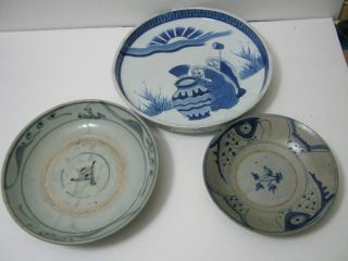 3 Plates Bowls Chinese And Japanese Arita 1780 - 1800 Signed Porcelain Antiquity photo