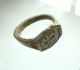 Ancient Post - Medieval Bronze Seal - Ring (387). Other Antiquities photo 1