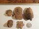5 Taino Heads Arawak Puerto Rico Pre - Columbian Archaic Ancient Artifacts Mayan The Americas photo 8