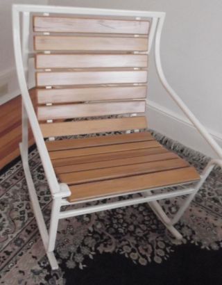 Rocking Chair,  Wood And Iron - Vintage - Pick Up - Red Bank,  Jersey photo