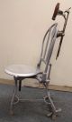 Vintage Cast Iron Adjustable Dentist Dental Medical Chair Industrial Oddity 1900-1950 photo 1