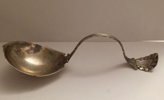 Antique Coin Silver Curved Punch/soup Ladle photo