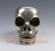 Vintage Style Hand - Carved Silver Copper Interesting Statue Skull Head Other Antique Chinese Statues photo 1