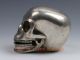 Vintage Style Hand - Carved Silver Copper Interesting Statue Skull Head Other Antique Chinese Statues photo 3