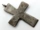 Byzantine Silver Religious Cross With Saint Image Circa 1100 - 1200 Ad Other Antiquities photo 1