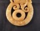 Vintage Chinese Serpentine Hardstone Dragon Carving Medallion Other Chinese Antiques photo 2
