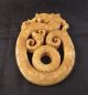 Vintage Chinese Serpentine Hardstone Dragon Carving Medallion Other Chinese Antiques photo 6