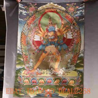 Tibetan Nepal Silk Embroidered Thangka Tara Tibet Buddha - - Cakrasamvara 136 photo