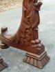 Antique Victorian Mahogany Carved Winged Lion Griffin Architectural Figures Carved Figures photo 3