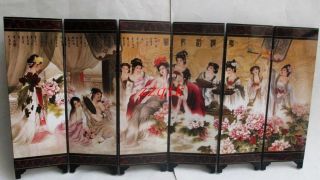 Delicate Chinese Household Adornment Art Folding Ceramic Glass Screen photo