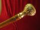 Antique Victorian Gold Handle Country Gentelman ' S Walking Stick Cane Circa 1900 Victorian photo 2