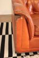 Majestic Schafer Bros.  Mid Century Tufted Campaign Style Leather Sofa Mid-Century Modernism photo 2
