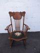 Early 1900 ' S Victorian Carved Oak Needlepoint Rocking Chair 7160 1900-1950 photo 1
