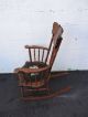 Early 1900 ' S Victorian Carved Oak Needlepoint Rocking Chair 7160 1900-1950 photo 2