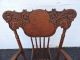 Early 1900 ' S Victorian Carved Oak Needlepoint Rocking Chair 7160 1900-1950 photo 6