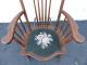 Early 1900 ' S Victorian Carved Oak Needlepoint Rocking Chair 7160 1900-1950 photo 7