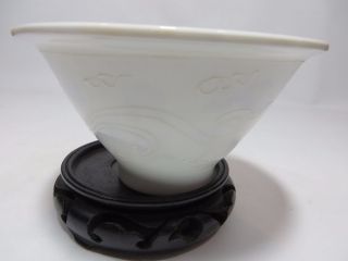 Fantastic Antique Chinese Ming Guan Phoenix White Bowl W Hidden Design photo