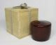 G693: Japanese Lacquer Ware Tasteful Powdered Tea Container Made From Bamboo Tea Caddies photo 5