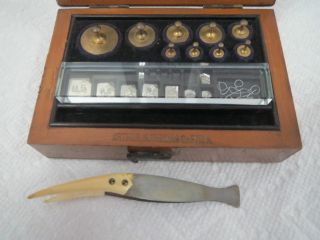 Antique Weights Scale Apothecary Drug Store Pharmacy Jeweler Gold Assay Clock photo
