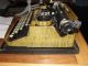 Vintage Green Underwood Standard Four Bank Keyboard Typewriter With Case Typewriters photo 2