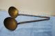 19thc.  Antique Primitive Copper Strainer & Dipper Wrought Iron Long Handle Tools Hearth Ware photo 1