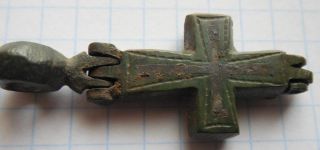 Viking Period Bronze Cross Encolpion 900 - 1300 Ad,  Ef, photo