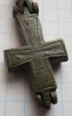Viking Period Bronze Cross Encolpion 900 - 1300 Ad,  Ef, Viking photo 1