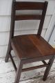 Vintage Child Chair Solid Wood Unknown photo 4