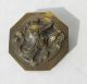Large Button With Raised Knight In Armor Profile Coppery Metal Buttons photo 1