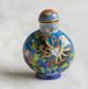 Chinese Cloisonne In Blue With Sea Creatures Snuff Bottle Snuff Bottles photo 1
