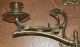 Antique Pair Art Nouveau Brass Double Arm Wall/piano Sconces Candle Holders Arts & Crafts Movement photo 1
