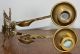Antique Pair Art Nouveau Brass Double Arm Wall/piano Sconces Candle Holders Arts & Crafts Movement photo 3
