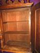 Antique Victorian Wood Carved Wall Cabinet W Shelves Key & Tassel Gothic Church Post-1950 photo 3
