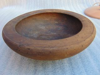 Antique Primitive Wooden Carved Bowl 18th C Folk Art photo
