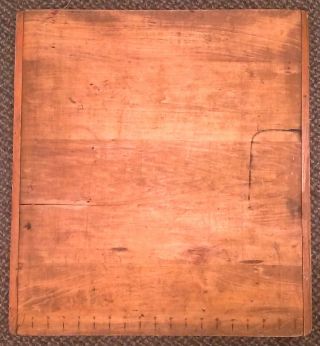 Large Antique Primitive Wood Dough Pastry Bread Board With Ruler Inch Markings photo
