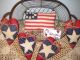 Handmade Patriotic Flag Appliqued Heart Ornies Bowl Fillers Wreath - Making Idecor Primitives photo 2
