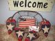 Handmade Patriotic Flag Appliqued Heart Ornies Bowl Fillers Wreath - Making Idecor Primitives photo 3