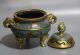 Chinese Bronze Cloisonne Censer Marked Incense Burners photo 2