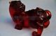 Collectible Chinese Amber Carving Auspicious Unicorn Statue Oxen photo 2