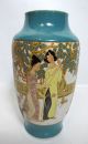 Post Vietnam War Deco Sty.  Indochine Carved Scenery Studio Art Vase Thanh Le Yqz Other Southeast Asian Antiques photo 4