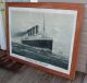 Antique Litho Cunard Steam Ship Rms Lusitania & Mauretania Ticket Office Sign Plaques & Signs photo 2